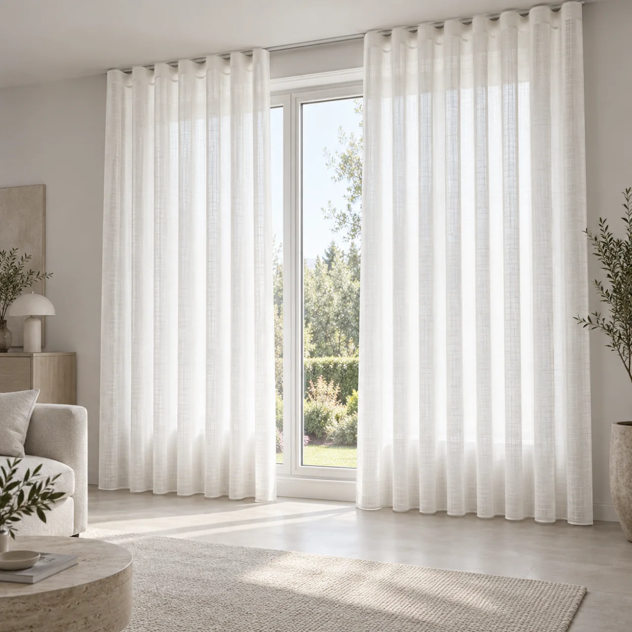 Studio-impressie: Lichtdoorlatende gordijnen