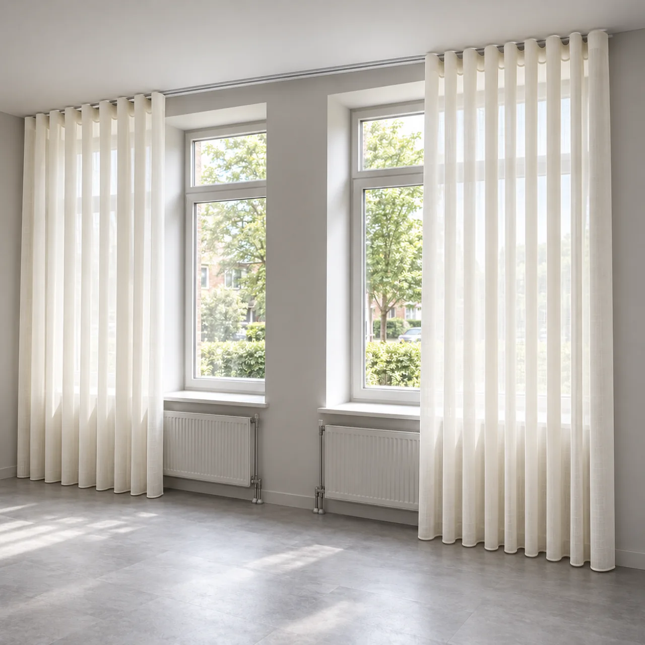 Studio-impressie: Licht verticaal textiel